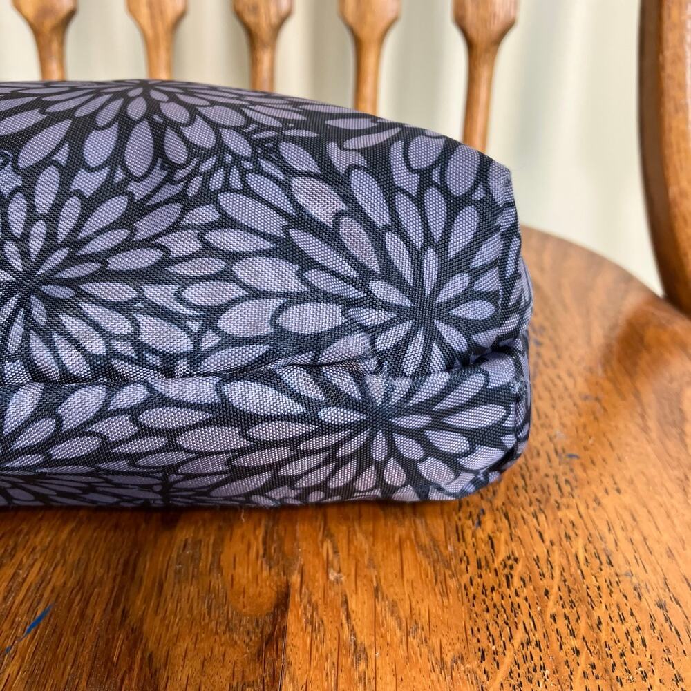 Baggallini Pocket Crossover Crossbody Bag Black Floral Nylon Travel Purse Small - Picture 9 of 16